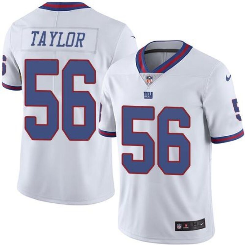 68613e3a05b4c_1 Giants #56 Lawrence Taylor White Men's Stitched NFL Limited Rush Jersey