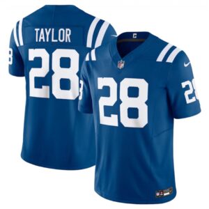 68613e49cb5c2_1 Men's Indianapolis Colts #28 Jonathan Taylor Blue 2023 F.U.S.E Vapor Untouchable Stitched Football Jersey
