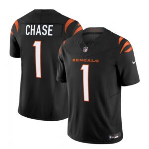 68613e50c273d_1 Men's Cincinnati Bengals #1 Ja'Marr Chase Black 2023 F.U.S.E. Vapor Untouchable Limited Stitched Jersey