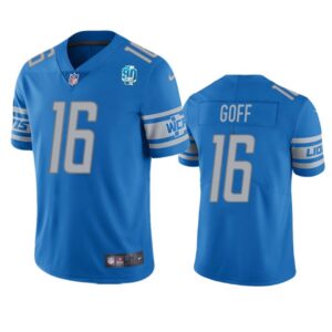 68613e6e1b9d8_1 Men's Detroit Lions #16 Jared Goff Blue 2023 90th Anniversary Vapor Untouchable Limited Stitched Jersey