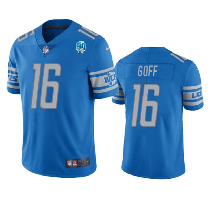 68613e6e1b9d8_1 Men's Detroit Lions #16 Jared Goff Blue 2023 90th Anniversary Vapor Untouchable Limited Stitched Jersey