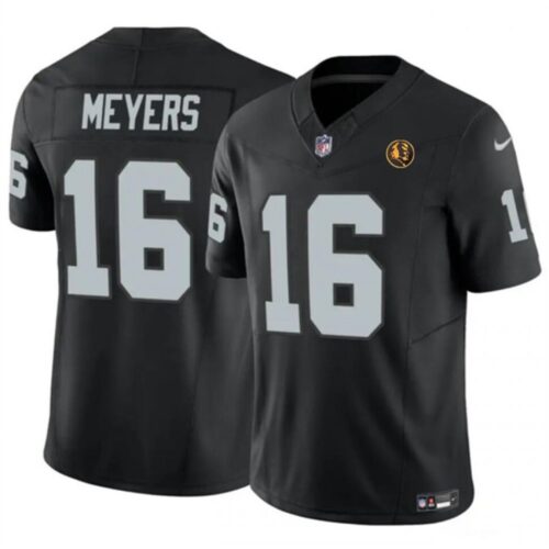 68613e8ab37e6_1 Men's Las Vegas Raiders #16 Jakobi Meyers Black 2023 F.U.S.E. With John Madden Patch Vapor Limited Stitched Football Jersey