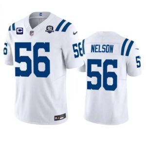 68613e8f8ab9c_1 Men's Indianapolis Colts #56 Quenton Nelson White 2023 F.U.S.E. 40th Anniversary With 3-Star C Patch Vapor Untouchable Limited Stitched Football Jersey