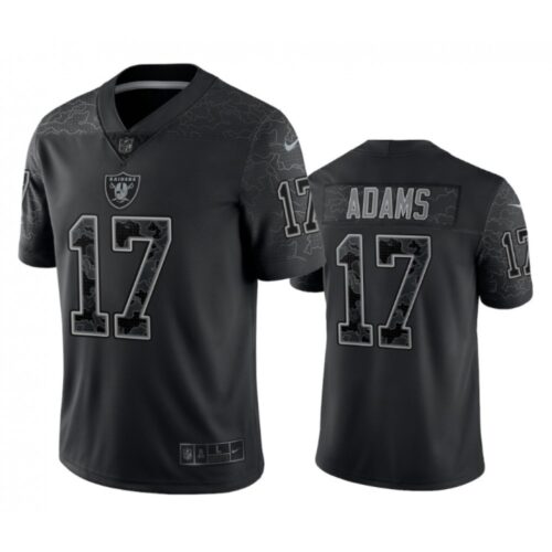68613eaeac722_1 Youth Las Vegas Raiders #17 Davante Adams Black Reflective Limited Stitched Football Jersey