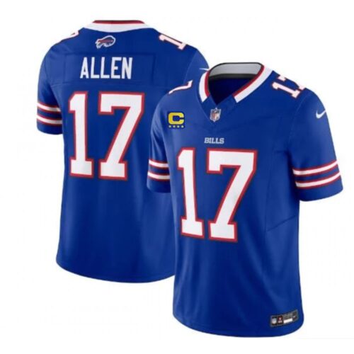 68613ec075a53_1 Men's Buffalo Bills #17 Josh Allen Blue 2023 F.U.S.E. With 4-Star C Patch Vapor Untouchable Limited Stitched Jersey
