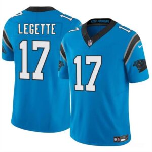 68613ec972eb9_1 Men's Carolina Panthers #17 Xavier Legette Blue 2024 Draft F.U.S.E. Vapor Limited Stitched Football Jersey