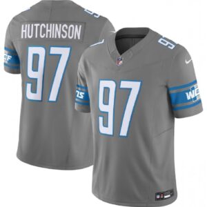 68613eddc3c6e_1 Men's Detroit Lions #97 Aidan Hutchinson Grey 2023 F.U.S.E. Vapor Untouchable Limited Stitched Jersey
