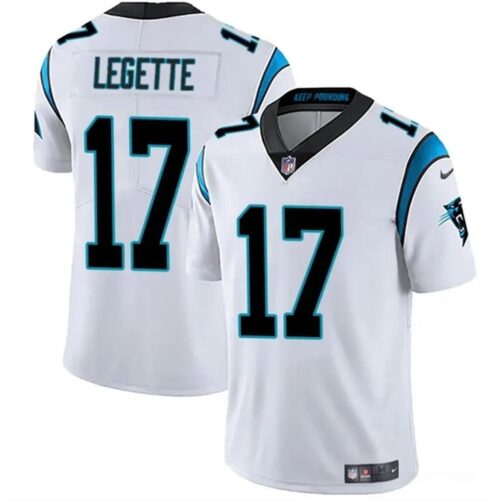68613ef43edf7_1 Men's Carolina Panthers #17 Xavier Legette White 2024 Draft Vapor Limited Stitched Football Jersey