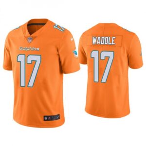 68613f21773a9_1 Men's Miami Dolphins #17 Jaylen Waddle 2021 Orange Vapor Untouchable Limited Stitched NFL Jersey