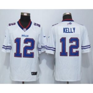 68613f33b8e37_1 Bills #12 Jim Kelly White Men's Stitched NFL Limited Jersey