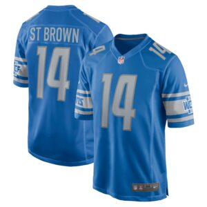 68613f3cae127_1 Men's Detroit Lions #14 Amon-Ra St. Brown Blue Game Player Jersey