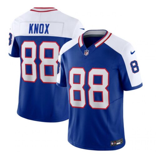 68613f5c445b3_1 Men's Buffalo Bills #88 Dawson Knox Blue/White 2023 F.U.S.E. Throwback Vapor Untouchable Limited Stitched Jersey