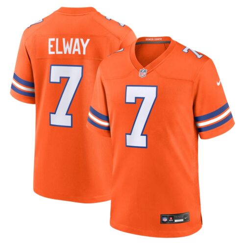 68613f63006b5_1 Men's Denver Broncos John Elway Orange Mile High Collection 1977 Throwback Retired Player Game Jersey