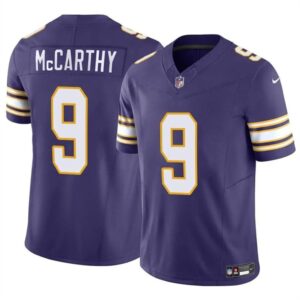 68613f654e6a5_1 Youth Minnesota Vikings #9 J.J. McCarthy Purple 2024 Draft F.U.S.E. Throwback Vapor Untouchable Limited Stitched Jersey