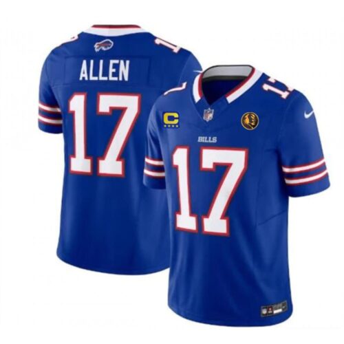 68613f84f3fce_1 Men's Buffalo Bills #17 Josh Allen Blue 2023 F.U.S.E. With 4-star C Ptach And John Madden Patch Vapor Limited Stitched Football Jersey