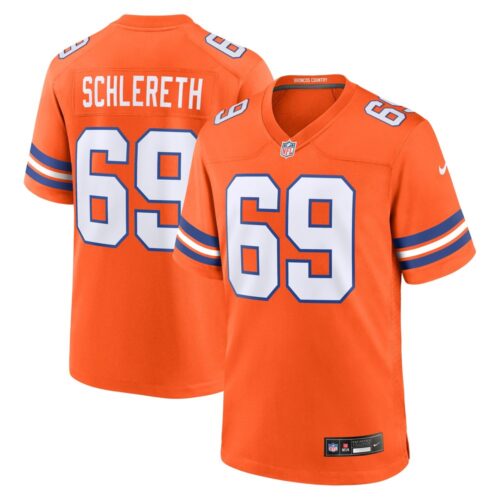 68613fafcbb39_1 Men's Denver Broncos Mark Schlereth Orange Mile High Collection 1977 Throwback Retired Player Game Jersey