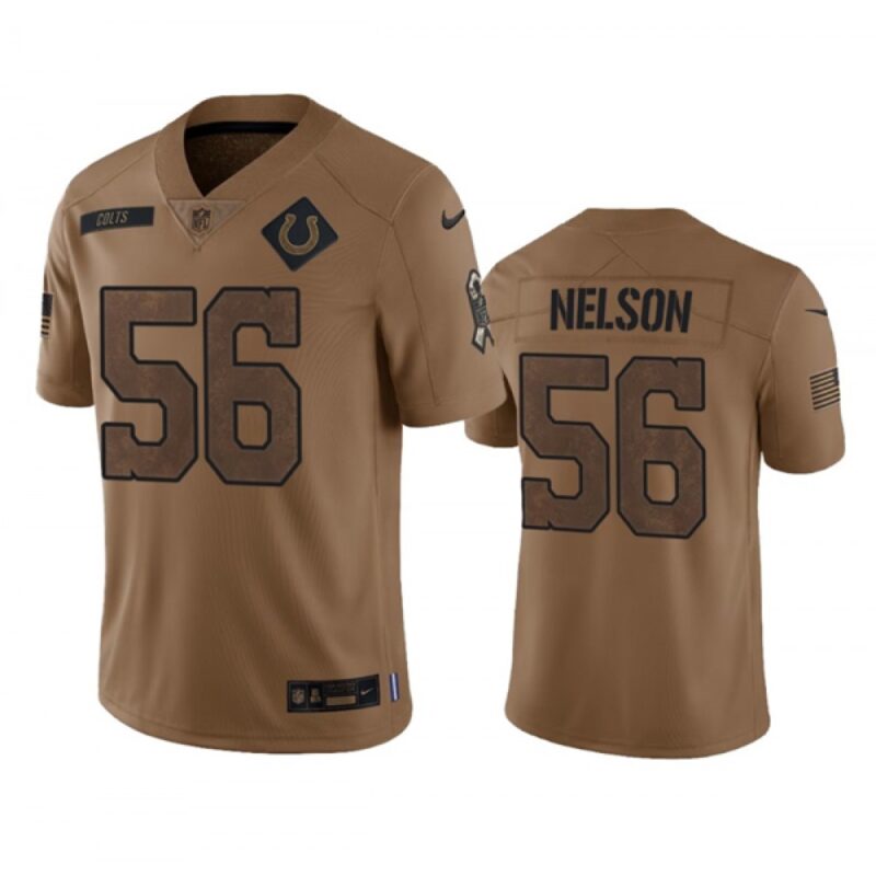 68613fc3c7562_1 Men's Indianapolis Colts #56 Quenton Nelson 2023 Brown Salute To Sertvice Stitched Football Jersey