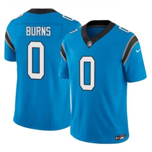 68613fccb95ed_1 Men's Carolina Panthers #0 Brian Burns Blue 2023 F.U.S.E. Vapor Untouchable Stitched Football Jersey