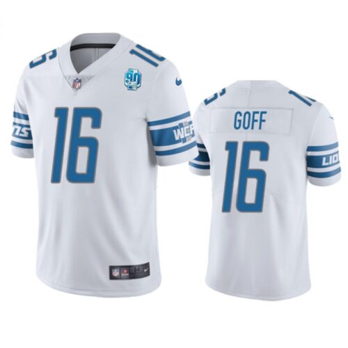 68613fec606c0_1 Men's Detroit Lions #16 Jared Goff White 2023 90th Anniversary Vapor Untouchable Limited Stitched Jersey
