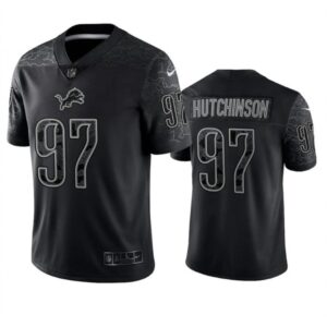 68614002d1d22_1 Men's Detroit Lions #97 Aidan Hutchinson Black Reflective Stitched Jersey