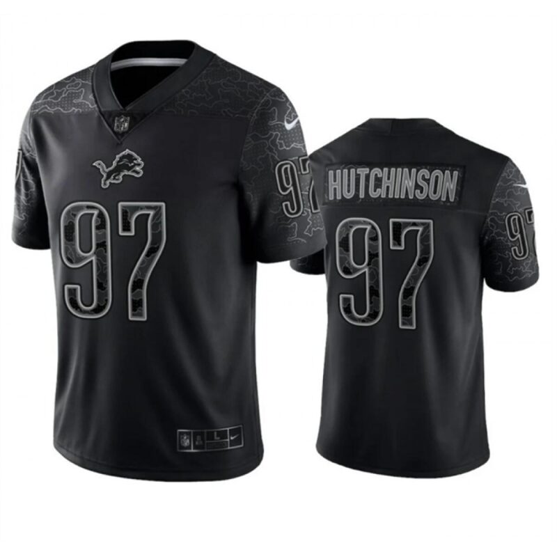 68614002d1d22_1 Men's Detroit Lions #97 Aidan Hutchinson Black Reflective Stitched Jersey