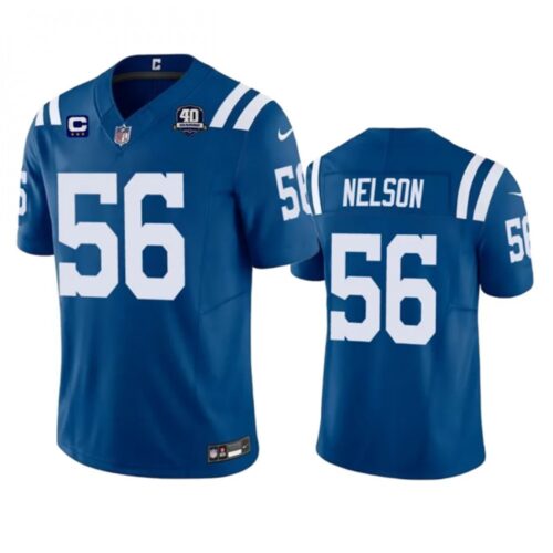 68614012be798_1 Men's Indianapolis Colts #56 Quenton Nelson Blue 2023 F.U.S.E. 40th Anniversary With 3-Star C Patch Vapor Untouchable Limited Stitched Football Jersey