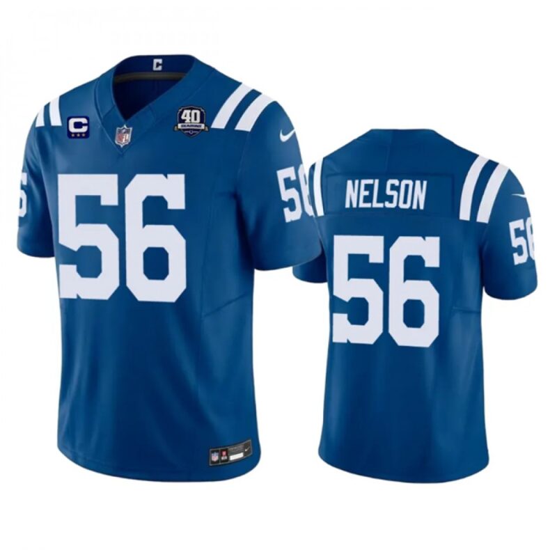 68614012be798_1 Men's Indianapolis Colts #56 Quenton Nelson Blue 2023 F.U.S.E. 40th Anniversary With 3-Star C Patch Vapor Untouchable Limited Stitched Football Jersey