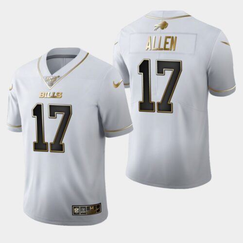 6861401bcd592_1 Men's Buffalo Bills #17 Josh Allen White 2019 100th Season Golden Edition Limited Stitched NFL Jersey