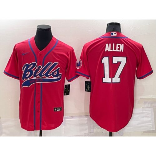 6861403b67c9f_1 Men's Buffalo Bills #17 Josh Allen Red Cool Base Stitched Baseball Jersey
