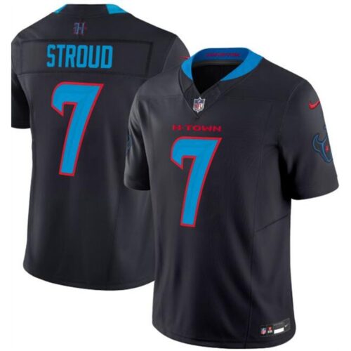 6861407168936_1 Men's Houston Texans #7 C.J. Stroud Navy 2024 Vapor F.U.S.E. Limited Stitched Jersey