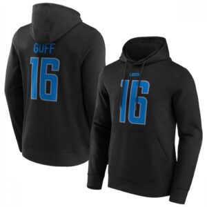 686140b224dde_1 Men's Detroit Lions #16 Jared Goff Black Hoodie