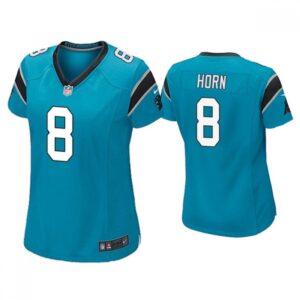 686140bb193d5_1 Women's Carolina Panthers #8 Jaycee Horn Blue Vapor Untouchable Limited Stitched NFL Jersey(Run Small)