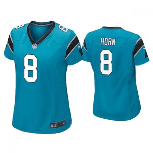686140bb193d5_1 Women's Carolina Panthers #8 Jaycee Horn Blue Vapor Untouchable Limited Stitched NFL Jersey(Run Small)