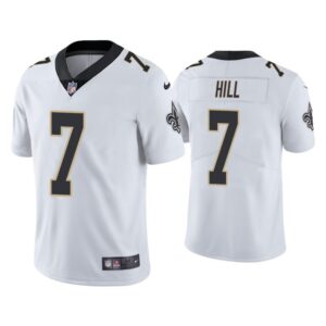 686140eb2989a_1 Men's New Orleans Saints #7 Taysom Hill White Vapor Untouchable Limited Stitched Jersey