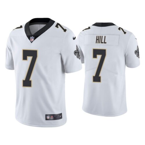 686140eb2989a_1 Men's New Orleans Saints #7 Taysom Hill White Vapor Untouchable Limited Stitched Jersey
