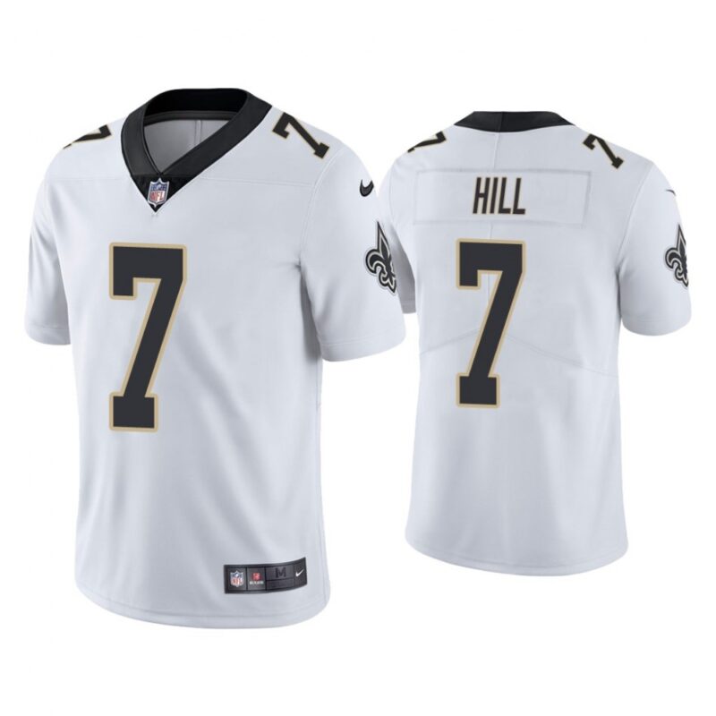686140eb2989a_1 Men's New Orleans Saints #7 Taysom Hill White Vapor Untouchable Limited Stitched Jersey