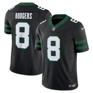 686140f2051f5_1 Men's New York Jets Aaron Rodgers Legacy Black Alternate Vapor F.U.S.E. Limited Jersey