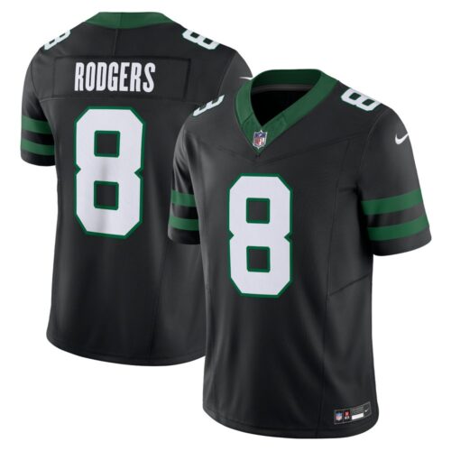 686140f2051f5_1 Men's New York Jets Aaron Rodgers Legacy Black Alternate Vapor F.U.S.E. Limited Jersey