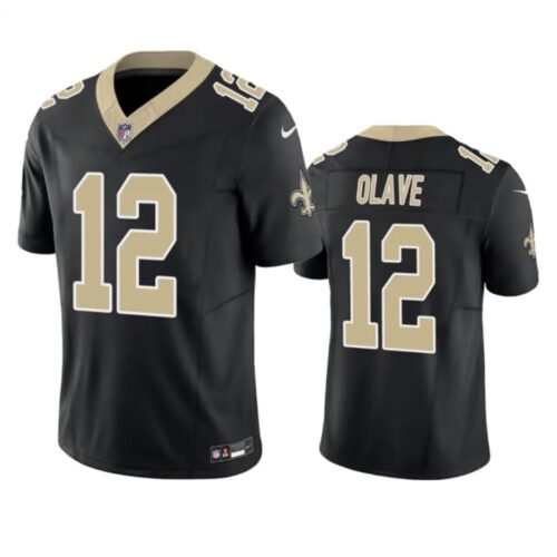 686140f424ea8_1 Men's New Orleans Saints #12 Chris Olave Black 2023 F.U.S.E. Vapor Untouchable Limited Stitched Jersey