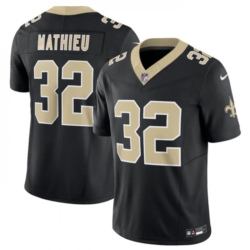 686141113fb7c_1 Men's New Orleans Saints #32 Tyrann Mathieu Black 2023 F.U.S.E. Vapor Untouchable Limited Stitched Jersey