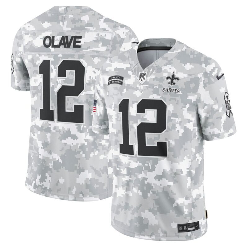 6861411391c3e_1 Men's New Orleans Saints Chris Olave Arctic Camo 2024 Salute to Service Limited Jersey