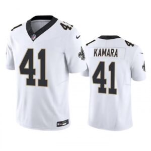 6861413b74b9a_1 Men's New Orleans Saints #41 Alvin Kamara White 2023 F.U.S.E. Vapor Untouchable Limited Stitched Jersey