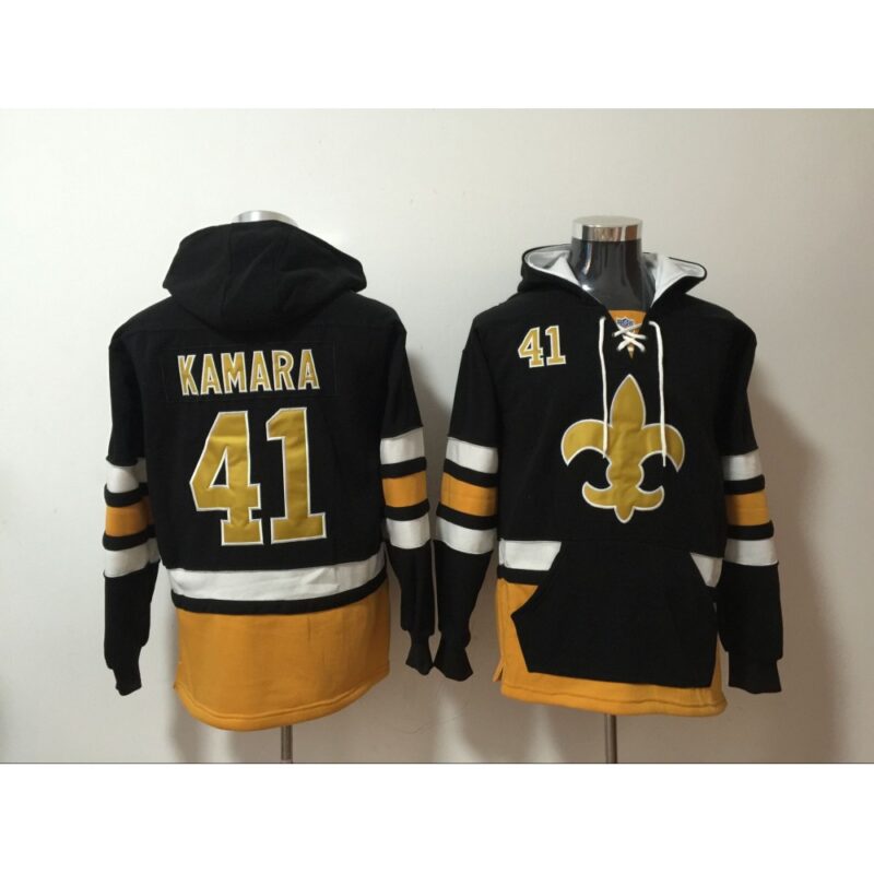 6861416cae89e_1 Men's New Orleans Saints #41 Alvin Kamara Black All Stitched NFL Hoodie Sweatshirt