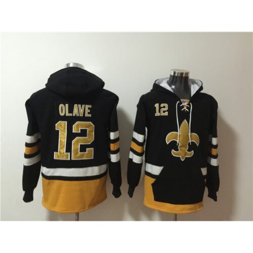 686141a1b827c_1 Men's New Orleans Saints #12 Chris Olave Black Ageless Must-Have Lace-Up Pullover Hoodie