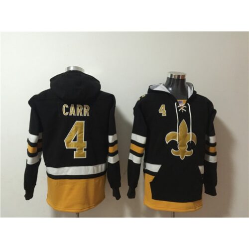 686141a85b939_1 Men's New Orleans Saints #4 Derek Carr Black Ageless Must-Have Lace-Up Pullover Hoodie
