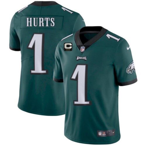 686141d61ec13_1 Men's Philadelphia Eagles #1 Jalen Hurts 2022 Green With 2-star C Patch Vapor Untouchable Limited Stitched Jersey
