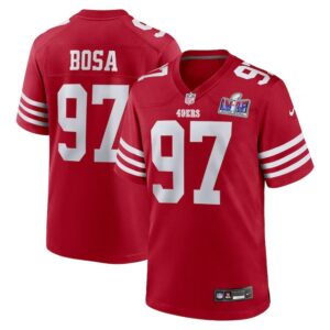 686141e13733f_1 Men's San Francisco 49ers #97 Nick Bosa Scarlet Super Bowl LVIII Game Jersey