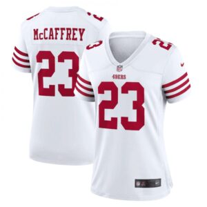 686141fad2a2b_1 Women's San Francisco 49ers #23 Christian McCaffrey White Vapor Untouchable Stitched Jersey(Run Small)