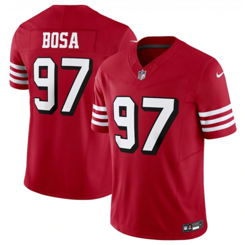 68614201a91dc_1 Men's San Francisco 49ers #97 Nick Bosa New Red 2023 F.U.S.E. Vapor Untouchable Limited Stitched Football Jersey