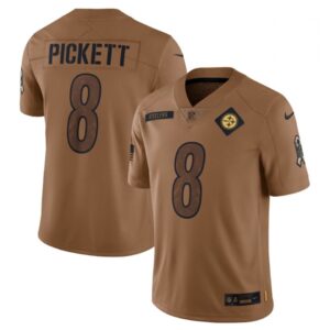 6861420ec3df9_1 Men's Pittsburgh Steelers #8 Kenny Pickett 2023 Brown Salute To Service Limited Jersey